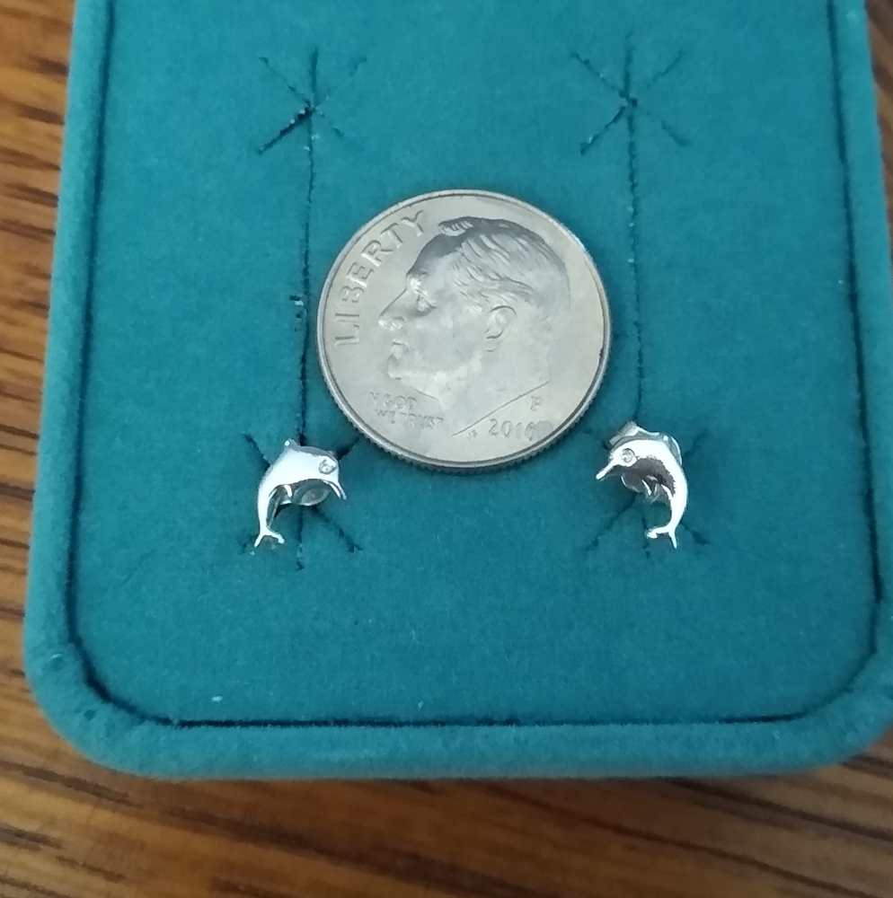 Toddler Dolphin design stud earrings